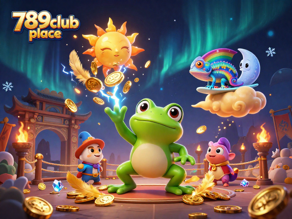 Experience thrilling gameplay at 789club place with vibrant casino elements and dynamic characters.