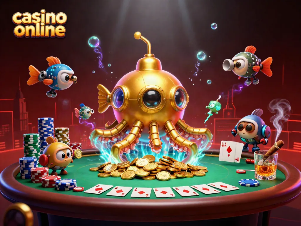 Juega en nuestro casino online y gana con un tesoro de monedas doradas en esta ilustración 3D.