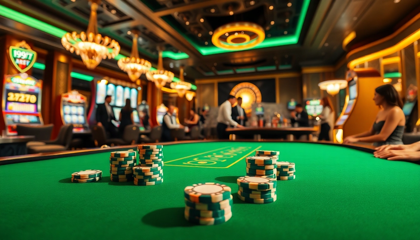 Experience the thrill of i9bet with vibrant gaming tables and exciting gambling action.