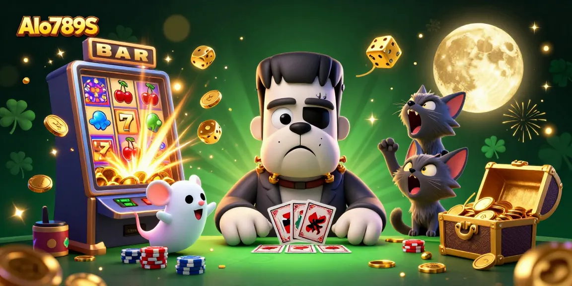 Engage with thrilling gameplay at Alo789S featuring a vibrant casino scene filled with characters and exciting elements.