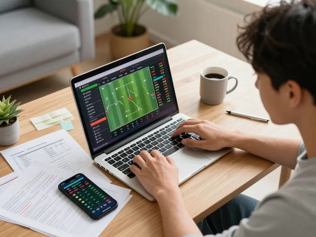 Placing strategic bets with OPEN888 during an exciting online sports betting session at home