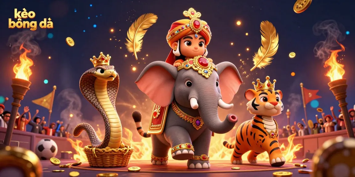 Engage with kèo bóng đá through a vibrant 3D scene featuring dynamic winning elements and exciting betting themes.